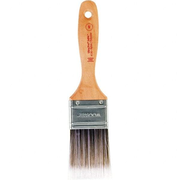 Wooster Brush - 2" Flat Nylon/Polyester Varnish Brush - 2-11/16" Bristle Length, 6-1/2" Maple Beavertail Handle - All Tool & Supply