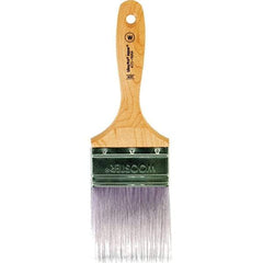 Wooster Brush - 3" Flat Synthetic Wall Brush - 3-7/16" Bristle Length, 6-1/4" Maple Beavertail Handle - All Tool & Supply