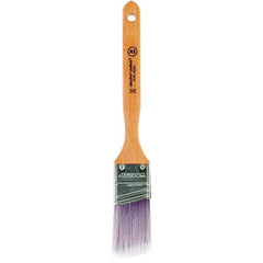 Wooster Brush - 1-1/2" Angled Synthetic Sash Brush - 2-7/16" Bristle Length, 7.77" Maple Fluted Handle - All Tool & Supply