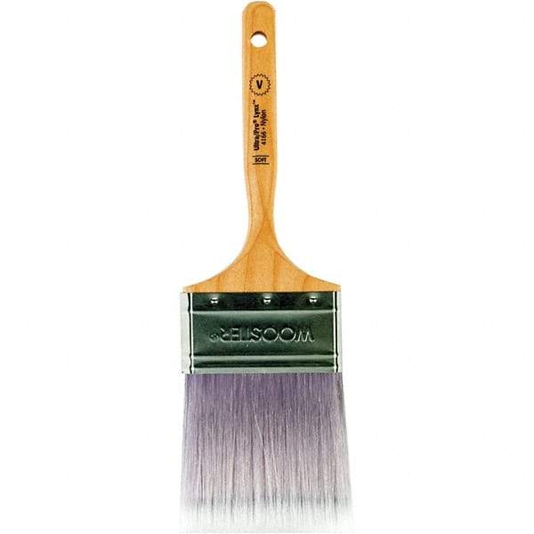 Wooster Brush - 3" Flat Synthetic Varnish Brush - 3-3/16" Bristle Length, 6-1/4" Maple Dowel Handle - All Tool & Supply