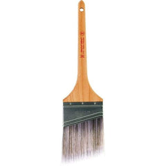 Wooster Brush - 3" Angled Nylon/Polyester Sash Brush - 2-15/16" Bristle Length, 8" Maple Rattail Handle - All Tool & Supply