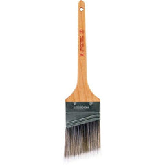 Wooster Brush - 2-1/2" Angled Nylon/Polyester Sash Brush - 2-11/16" Bristle Length, 8" Maple Rattail Handle - All Tool & Supply