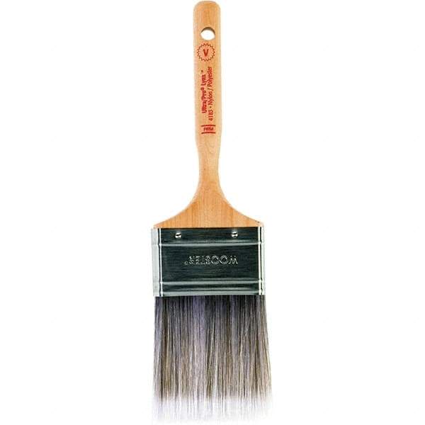 Wooster Brush - 2-1/2" Flat Nylon/Polyester Varnish Brush - 2-15/16" Bristle Length, 6-1/4" Maple Dowel Handle - All Tool & Supply