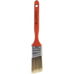 Wooster Brush - 1-1/2" Angled Nylon/Polyester Sash Brush - 2-7/16" Bristle Length, 7-3/16" Wood Fluted Handle - All Tool & Supply