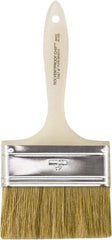 Wooster Brush - 4" Flat Hog Chip Brush - 1-15/16" Bristle Length, 5-5/8" Plastic Beavertail Handle - All Tool & Supply