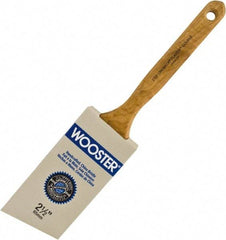 Wooster Brush - 2-1/2" Angled Hog Sash Brush - 2-11/16" Bristle Length, 7-7/8" Maple Fluted Handle - All Tool & Supply