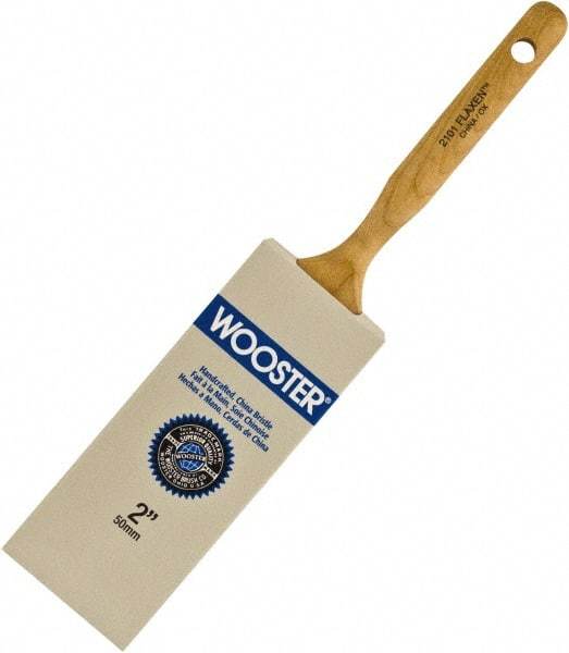 Wooster Brush - 2" Flat Hog Varnish Brush - 2-7/16" Bristle Length, 6-1/4" Maple Dowel Handle - All Tool & Supply