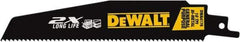 DeWALT - 6" Long x 1" Thick, High Speed Steel Reciprocating Saw Blade - Straight Profile, 10 TPI, Toothed Edge, Universal Shank - All Tool & Supply