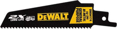 DeWALT - 4" Long x 1" Thick, High Speed Steel Reciprocating Saw Blade - Straight Profile, 10 TPI, Toothed Edge, Universal Shank - All Tool & Supply