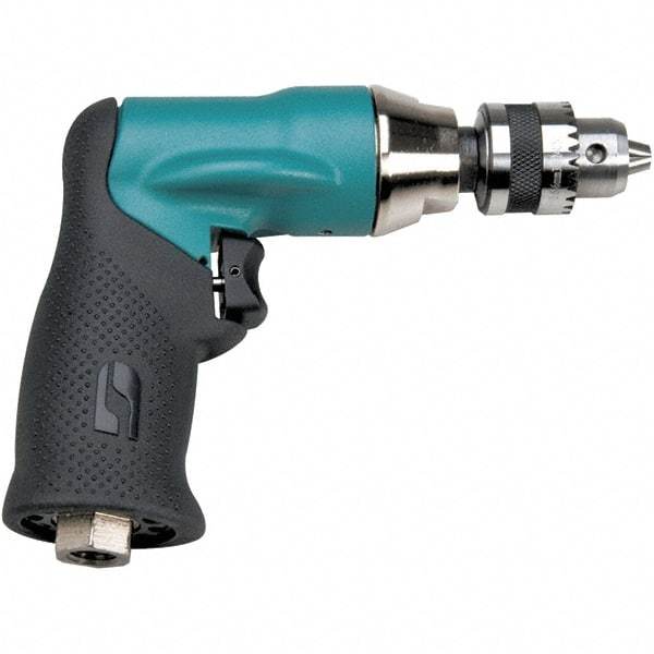 Dynabrade - 1/4" Keyed Chuck - Pistol Grip Handle, 2,400 RPM, 0.4 hp, 90 psi - All Tool & Supply