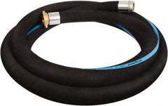 Alliance Hose & Rubber - 3" ID x 3.42 OD, 150 Working psi, Black Synthetic Rubber Water & Discharge Hose - Male x Female NPSH Ends, 20' Long, -25 to 200°F - All Tool & Supply