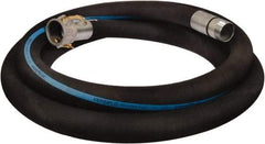 Alliance Hose & Rubber - 1-1/2" ID x 1.87 OD, 150 Working psi, Black Synthetic Rubber Water & Discharge Hose - Female Camlock x Male Nipple Ends, 20' Long, -25 to 200°F - All Tool & Supply