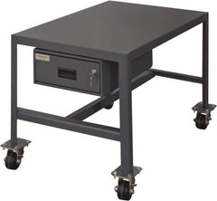 Durham - Machine Work Table with Drawer - Steel, Gray, 24" Long x 18" Deep x 24" High - All Tool & Supply