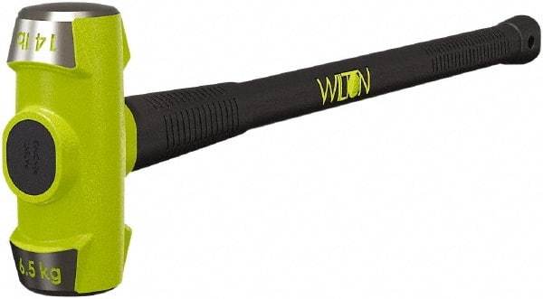 Wilton - 14 Lb Head, 36" Long Sledge Hammer - Steel Head, Steel Handle with Grip - All Tool & Supply