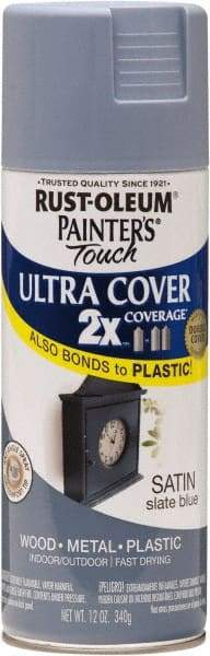 Rust-Oleum - Slate (Color), Satin, Enamel Spray Paint - 8 Sq Ft per Can, 12 oz Container, Use on Multipurpose - All Tool & Supply