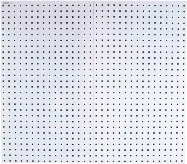 Triton - 18" Wide x 36" High Industrial Steel Tool Peg Board System - 2 Panels, Steel, White - All Tool & Supply