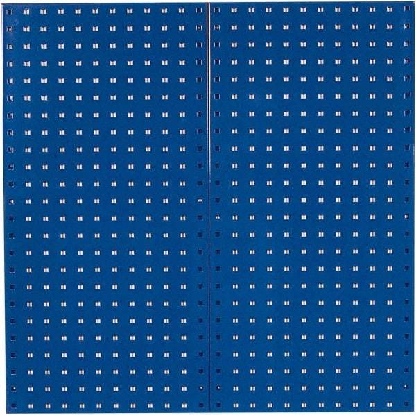 Triton - 18" Wide x 36" High Industrial Steel Tool Peg Board System - 2 Panels, Steel, Blue - All Tool & Supply