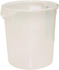 Rubbermaid - Round, Clear Polypropylene Food Storage Container - 14" High x 13.1" Wide - All Tool & Supply