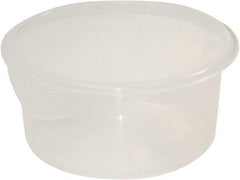 Rubbermaid - Round, Clear Polypropylene Food Storage Container - 4" High x 8-1/2" Wide - All Tool & Supply