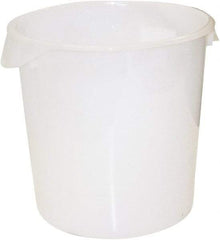 Rubbermaid - Round, White Polyethylene Food Storage Container - 14" High x 13.1" Wide - All Tool & Supply