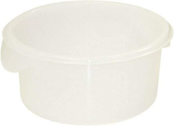 Rubbermaid - Round, White Polyethylene Food Storage Container - 7.6" High x 10" Wide - All Tool & Supply