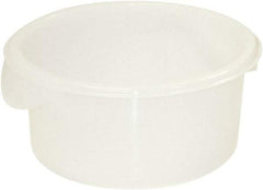 Rubbermaid - Round, White Polypropylene & Polyethylene Food Storage Container - 7.8" High x 8-1/2" Wide - All Tool & Supply