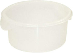 Rubbermaid - Round, White Polyethylene Food Storage Container - 4" High x 8-1/2" Wide - All Tool & Supply