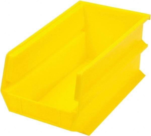 Triton - 14-3/4" Deep, Yellow Polypropylene Hopper Stacking Bin - 7" High x 8-1/4" Wide x 14-3/4" Long - All Tool & Supply