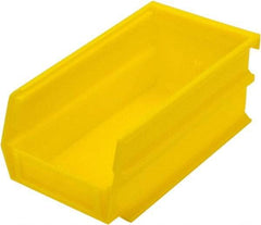 Triton - 7-3/8" Deep, Yellow Polypropylene Hopper Stacking Bin - 3" High x 4-1/8" Wide x 7-3/8" Long - All Tool & Supply