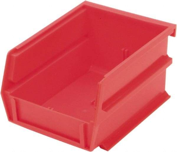 Triton - 5-3/8" Deep, Red Polypropylene Hopper Stacking Bin - 3" High x 4-1/8" Wide x 5-3/8" Long - All Tool & Supply