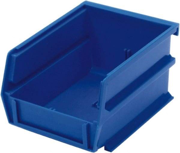 Triton - 5-3/8" Deep, Blue Polypropylene Hopper Stacking Bin - 3" High x 4-1/8" Wide x 5-3/8" Long - All Tool & Supply