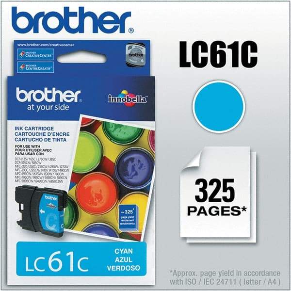 Brother - Cyan Ink Cartridge - Use with Brother DCP-J140W, 165C, 375CW, 385C, 395CN, 585CW, MFC-250C, 255CW, 290C, 295CN, 490CW, 495CW, J615W, 775CW, 790CW, 795CW, 990CW - All Tool & Supply