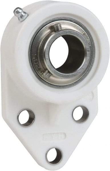 Value Collection - 3/4" ID, 4-1/4" OAL x 1-5/16" OAH 3 Bolt Flange Mounted Bearing - 1,495 Lb Static Cap, 2,877 Lb Dyn Cap, 1-1/2" Btw Mnt Hole Ctrs, 39/64" Base-to-Ctr Ht, Thermoplastic - All Tool & Supply