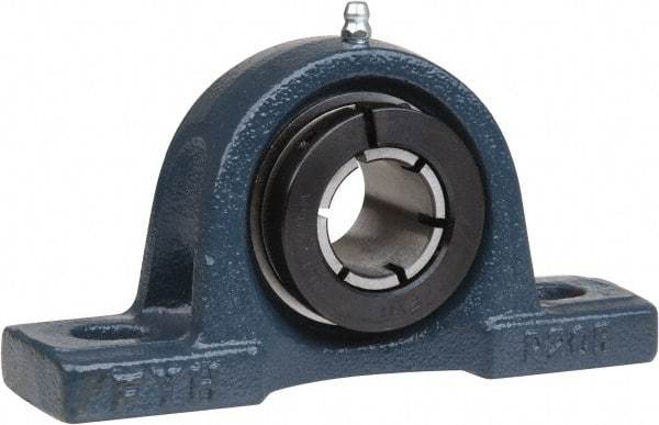 Value Collection - 1-3/16" ID, 6-1/2" OAL x 3-5/16" OAH Pillow Block - 2,540 Lb Static Cap, 4,383 Lb Dyn Cap, 4-3/4" Btw Mnt Hole Ctrs, 1-11/16" Base-to-Ctr Ht, Cast Iron - All Tool & Supply