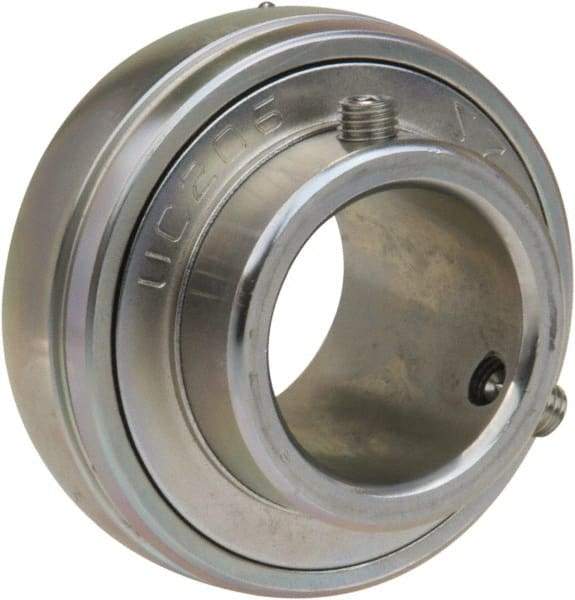 Value Collection - 1-3/16" ID x 2.441" OD, 4,383 Lb Dynamic Capacity, Ball Bearing Insert Insert Bearing - Zinc Chromate Plated Steel Insert, 3/4" Race Width, 2,540 Lb Static Capacity - All Tool & Supply