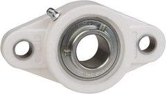 Value Collection - 1-3/16" ID, 5-13/16" OAL x 1-19/32" OAH 2-Bolt Flange Mounted Bearing - 2,540 Lb Static Cap, 4,383 Lb Dyn Cap, 4-39/64" Btw Mnt Hole Ctrs, 45/64" Base-to-Ctr Ht, Thermoplastic - All Tool & Supply