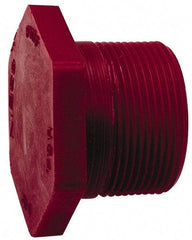 NIBCO - 2" PVDF Plastic Pipe Threaded Plug - Schedule 80, MIPT x MIPT End Connections - All Tool & Supply