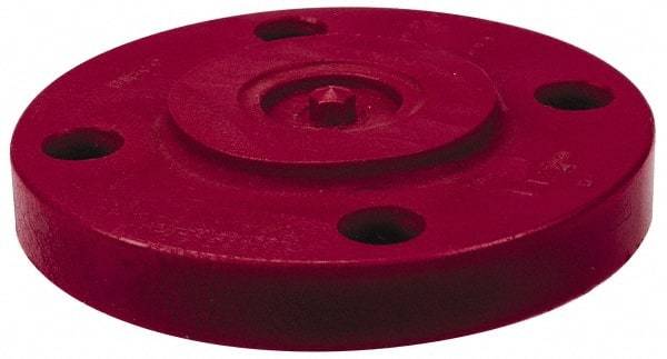 NIBCO - 2" Pipe, 6" OD, PVDF Blind Pipe Flange - Schedule 80, Red - All Tool & Supply