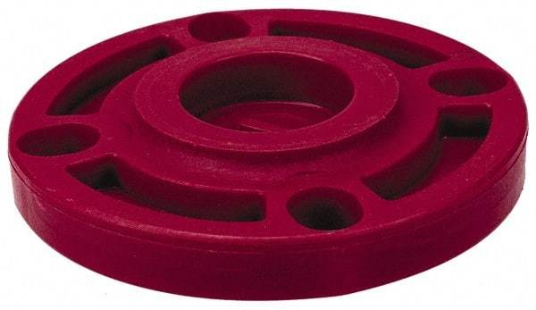 NIBCO - 2" Pipe, 6" OD, PVDF Blind Pipe Flange - Schedule 80, Red - All Tool & Supply