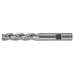 ‎1/2″ × 1/2″ × 5/8″ × 2-1/2″ RHS / RHC Solid Carbide 3-Flute Square End High-Performance Roughing End Mill - Bright - Exact Industrial Supply