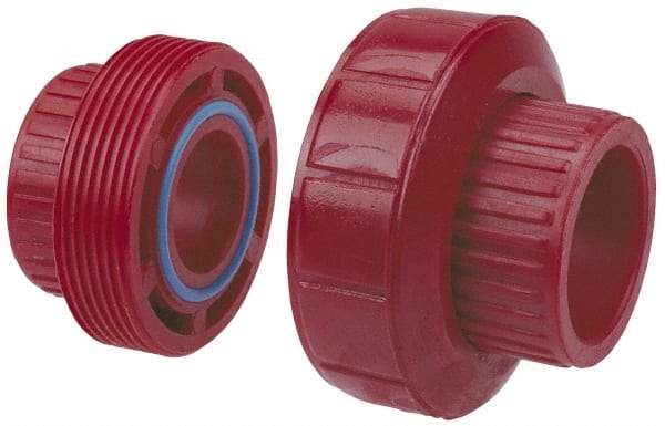 NIBCO - 3/4" PVDF Plastic Pipe Socket Union - Schedule 80, S x S End Connections - All Tool & Supply