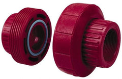 NIBCO - 1-1/2" PVDF Plastic Pipe Threaded Union - Schedule 80, FIPT x FIPT End Connections - All Tool & Supply