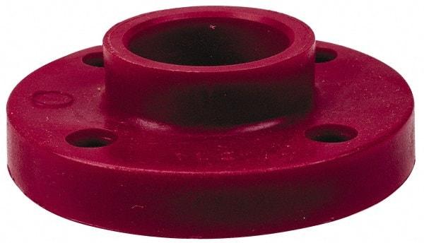 NIBCO - 2" Pipe, 6" OD, PVDF Socket Pipe Flange - Schedule 80, Red - All Tool & Supply