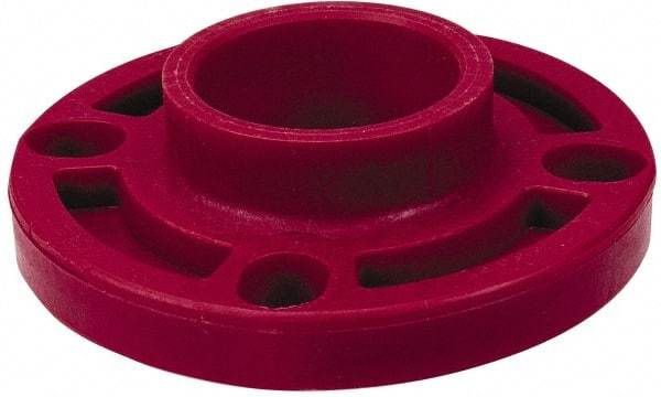 NIBCO - 2" Pipe, 6" OD, PVDF Socket Pipe Flange - Schedule 80, Red - All Tool & Supply