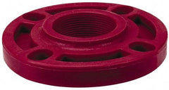 NIBCO - 2" Pipe, 6" OD, PVDF Threaded Pipe Flange - Schedule 80, Red - All Tool & Supply