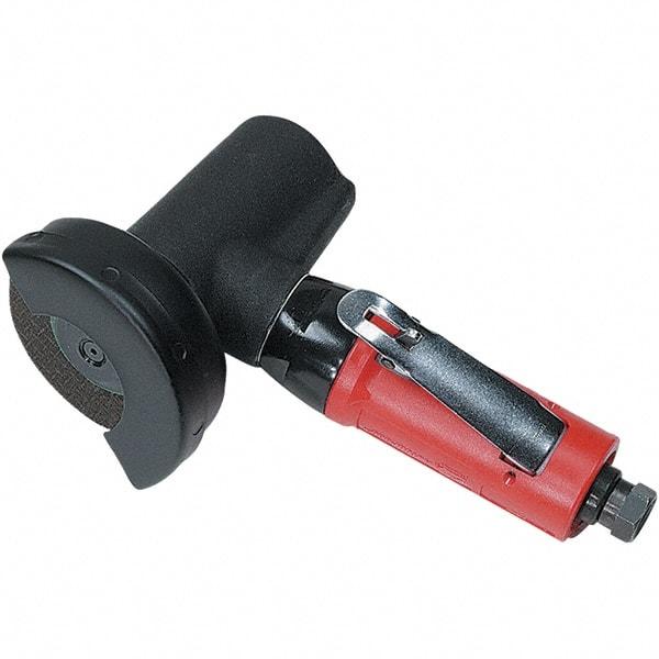 Autobrade Red - 3" Wheel Diam, 20,000 RPM, Pneumatic Cutoff & Cutoff-Grinder Tool - Right Angle Handle, 1/4 NPT Inlet - All Tool & Supply