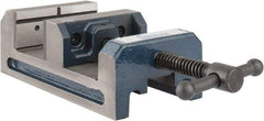 Gibraltar - 4" Jaw Opening Capacity x 1-1/2" Throat Depth, Horizontal Drill Press Vise - 4" Wide Jaw, Stationary Base, Standard Speed, 7-5/16" OAL x 2-11/16" Overall Height - All Tool & Supply