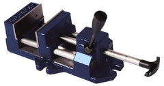 Gibraltar - 4" Jaw Opening Capacity x 1-3/8" Throat Depth, Horizontal Drill Press Vise - 4" Wide Jaw, Stationary Base, Standard Speed, 11-3/16" OAL x 3.719" Overall Height, Cast Iron - All Tool & Supply