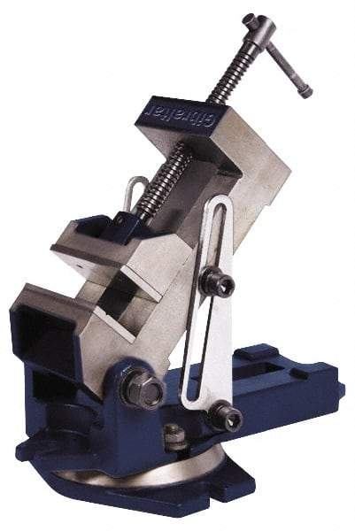 Gibraltar - 4" Jaw Width, 4" Jaw Opening Capacity, Angle Swivel Machine Vise - Manual Operation, 1 Station, 12" Long x 6-1/4" High x 1-1/8" Deep, 1-1/8" Jaw Height - All Tool & Supply