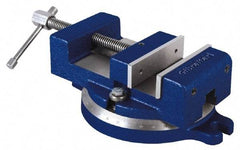 Gibraltar - 4-1/2" Jaw Width, 4" Jaw Opening Capacity, Horizontal Swivel Machine Vise - Manual Operation, 1 Station, 11-1/2" Long x 3-1/2" High x 1-1/4" Deep, 1-1/4" Jaw Height - All Tool & Supply